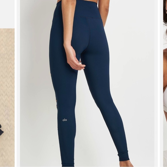 ALO YOGA Ripped Warrior High Waisted Leggings with Ripped Leg Details - Picture 2 of 7